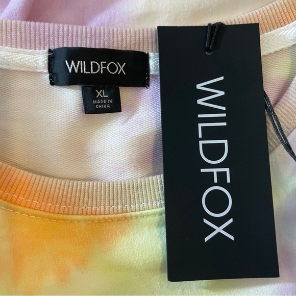 💥NWT💥 WildFox Sherbet Colorful Tie Dye Sweatshirt Size XL - Picture 5 of 6